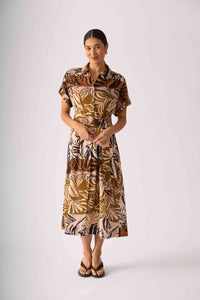 Foil Decked Out Dress Keep Palm