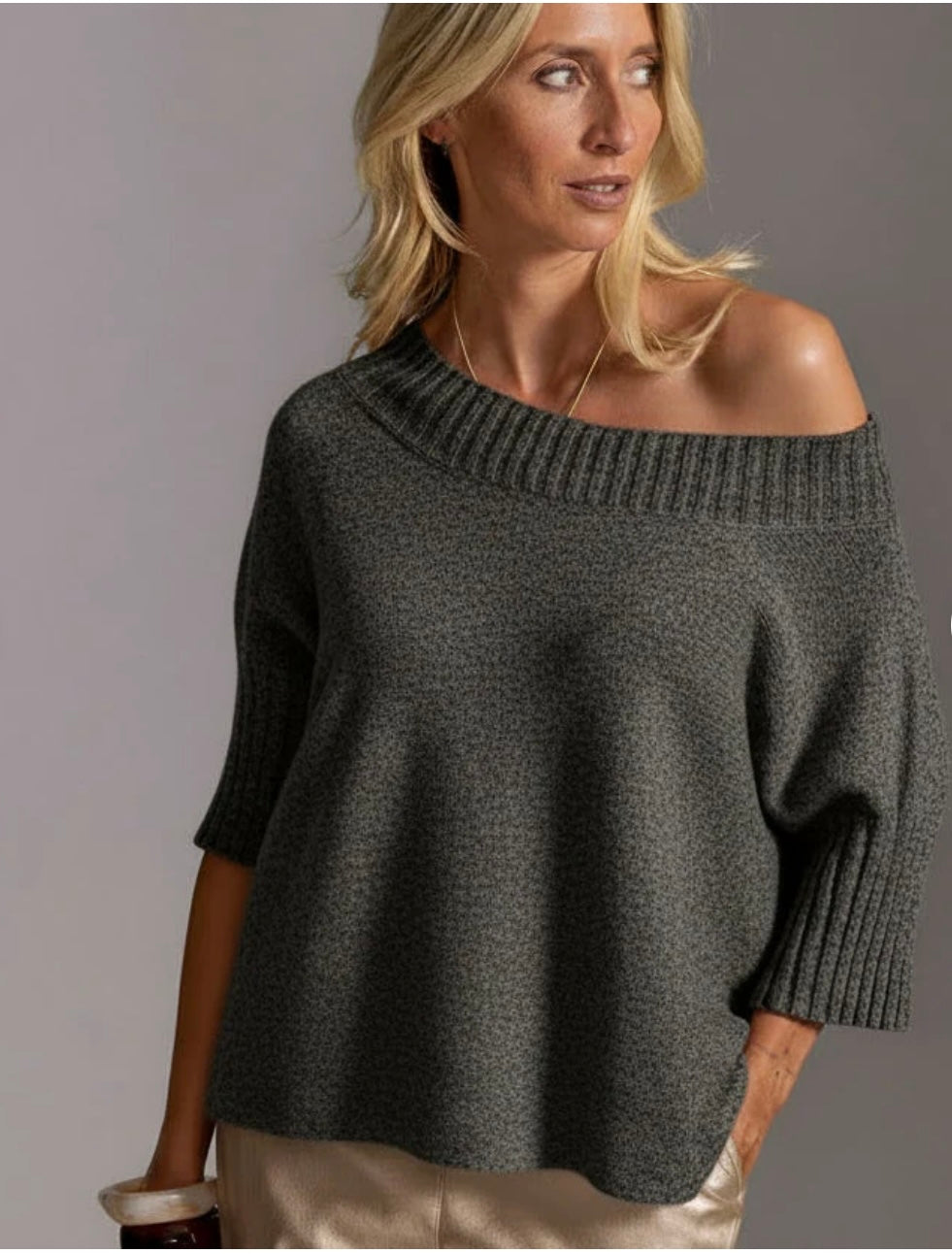 Lauren Vidal Vinci Sweater - Acier Grey/Blue