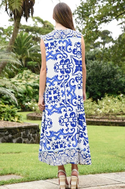 Curate Smooth Ride Dress Blue Tile