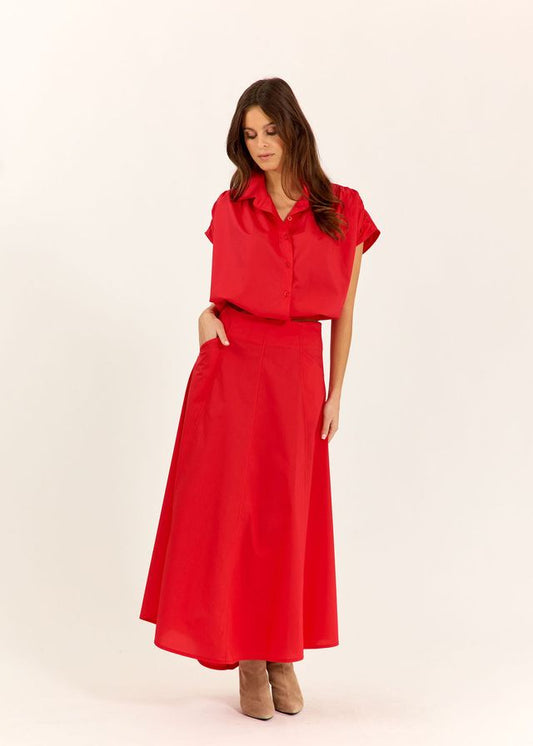 Lauren Vidal Silvia Rouge Skirt
