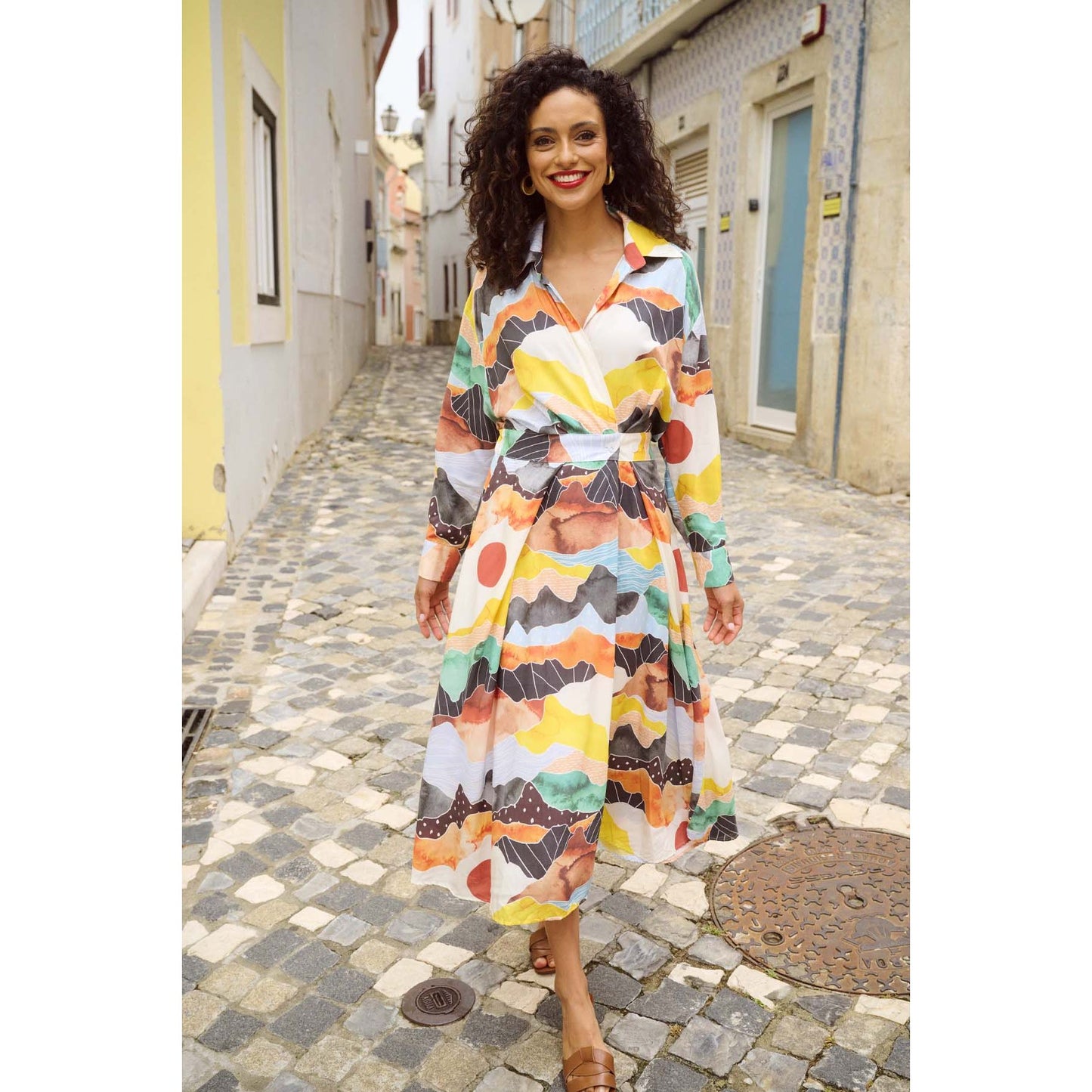 Olga De Polga Vista Parisian Wrap Dress Orange
