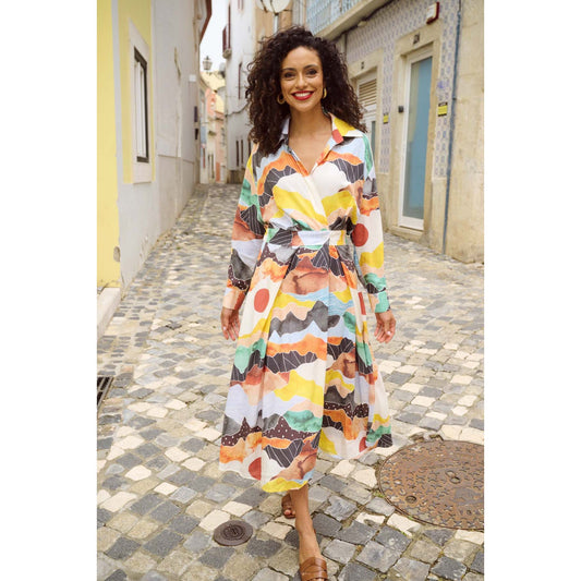 Olga De Polga Vista Parisian Wrap Dress Orange