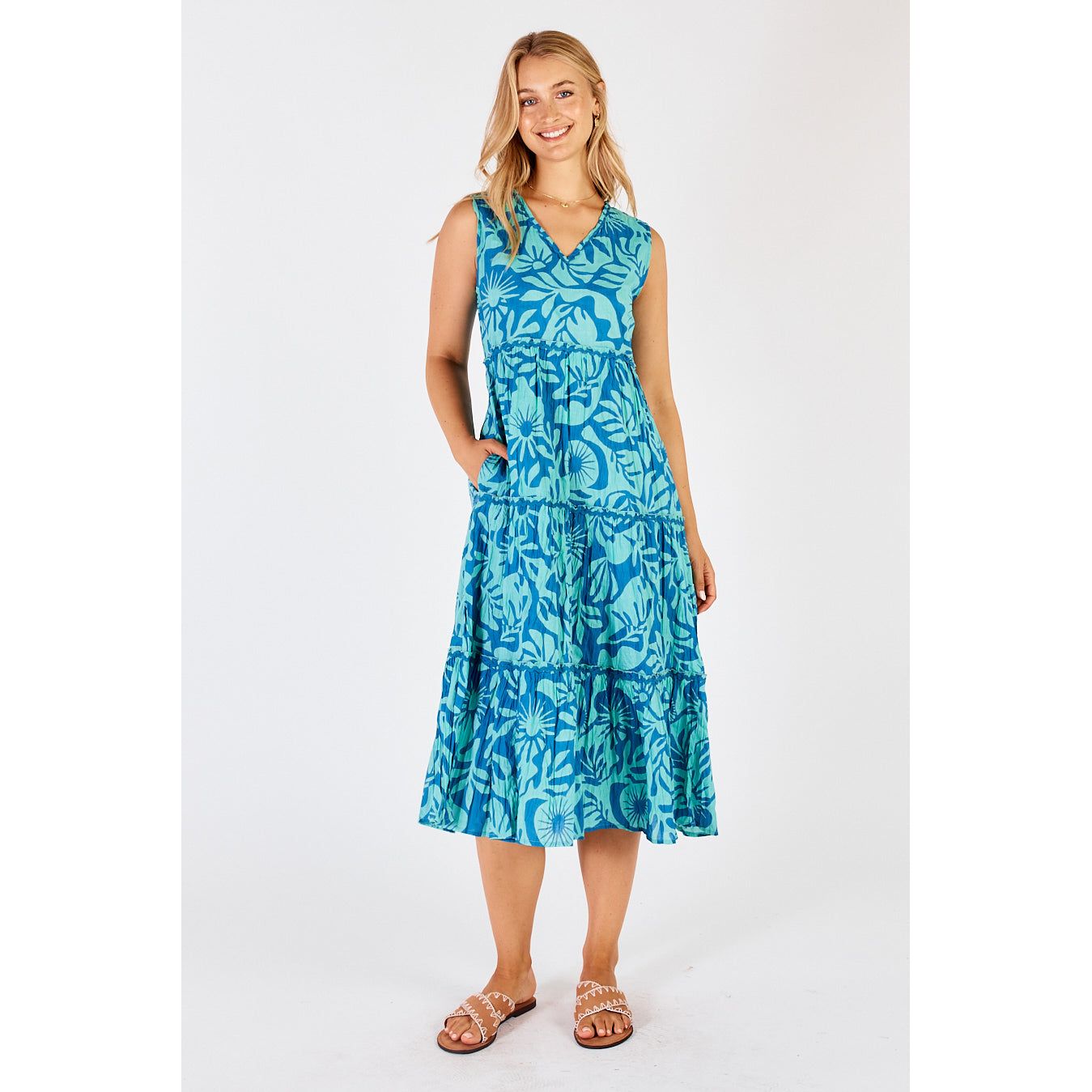Lula Life Laiken Tiered MIDI (lagoon or white)