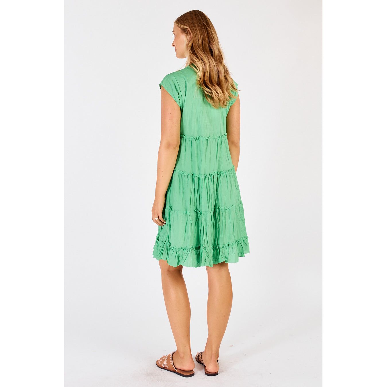 Lula Life Gwen Tiered Dress (candy, sea or rockmelon)