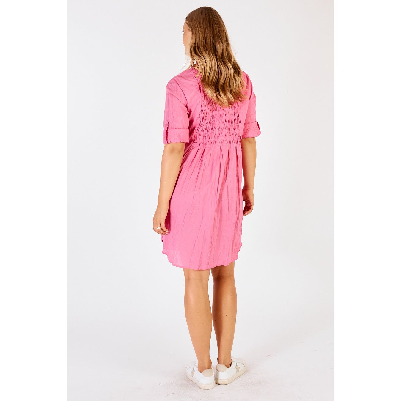 Lula Life Zoe Tuck Dress (candy, periwinkle, rockmelon, sea)