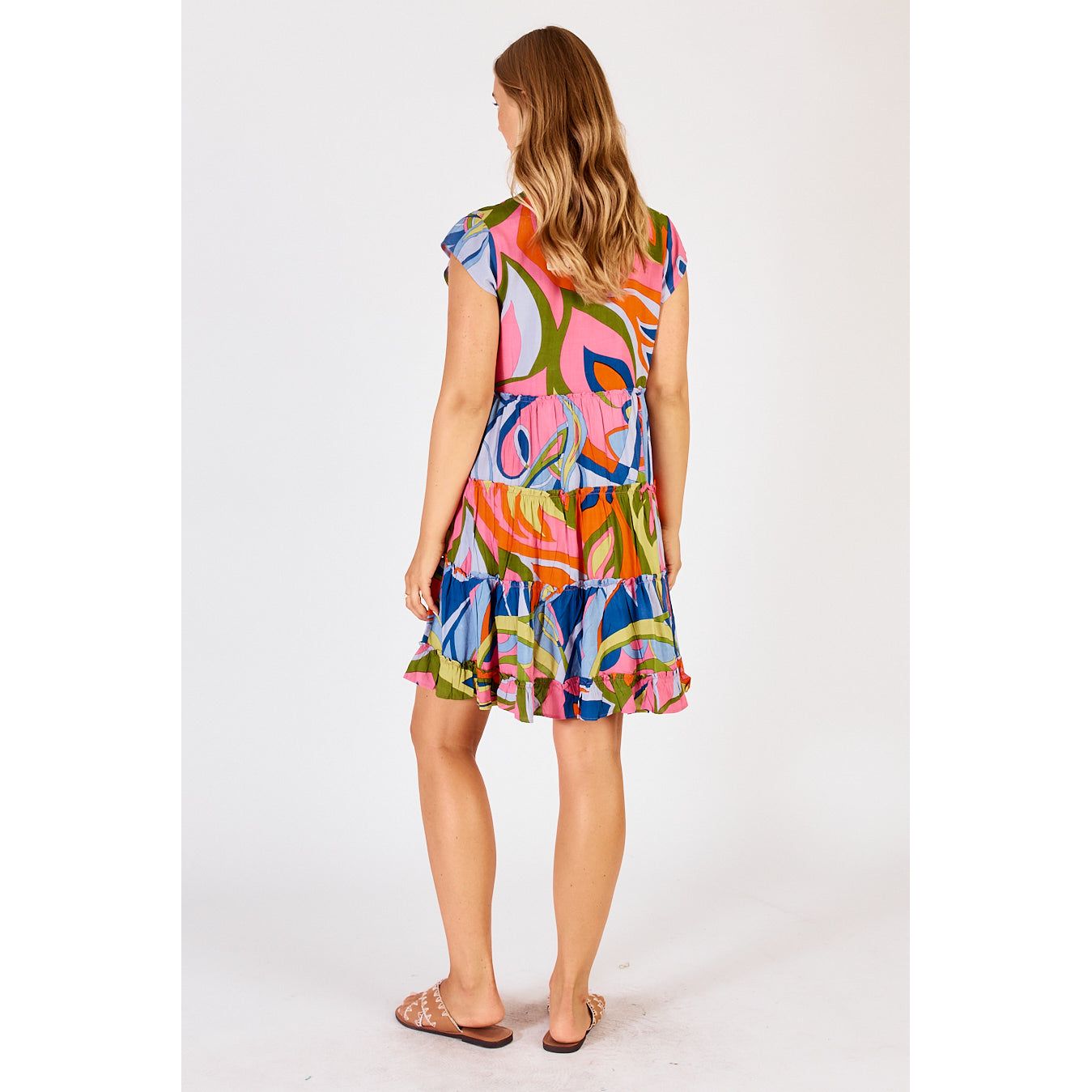 Lula Life Tilly Tiered Dress Multi