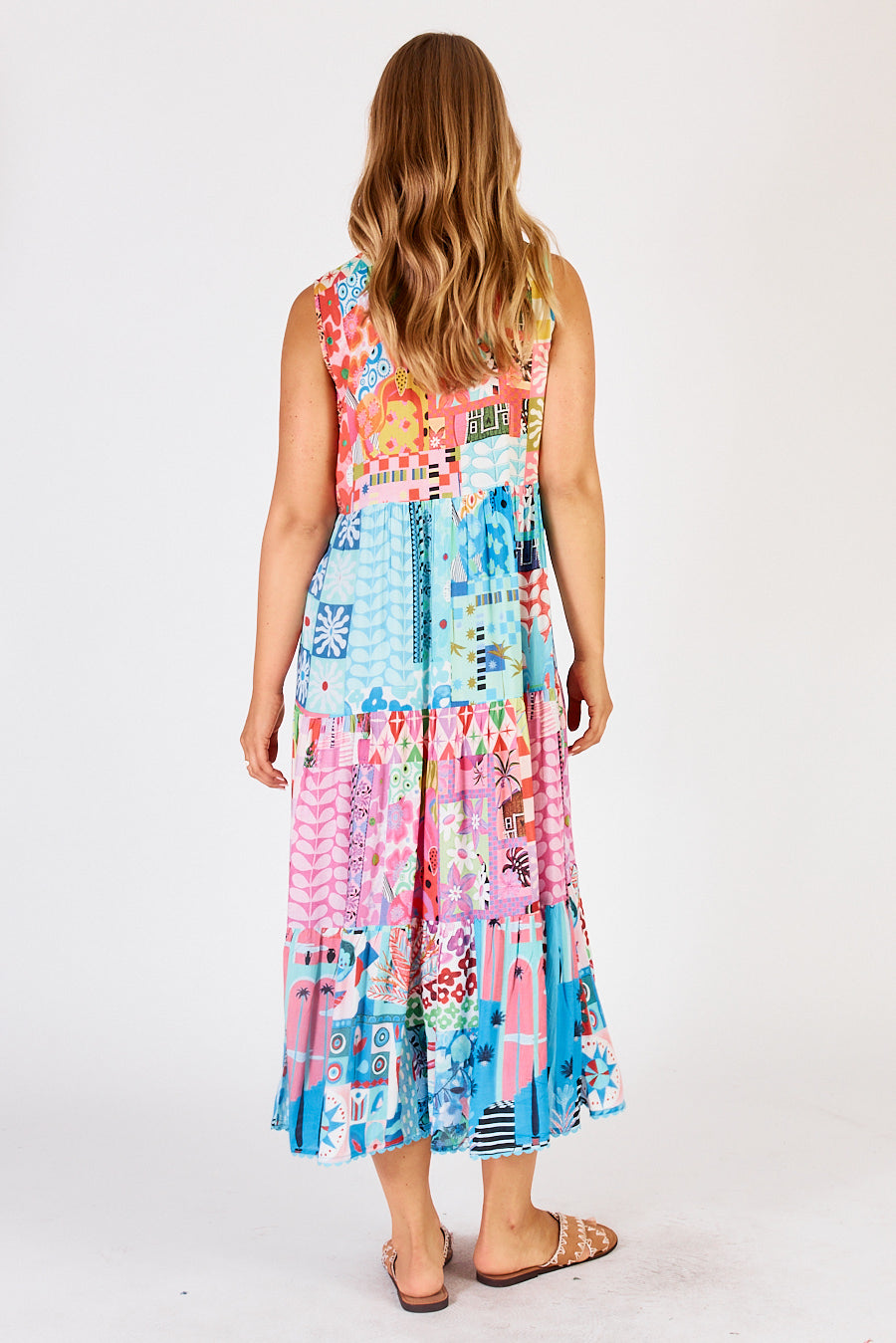 Lula Life Aliah Sleeveless Midi Multi