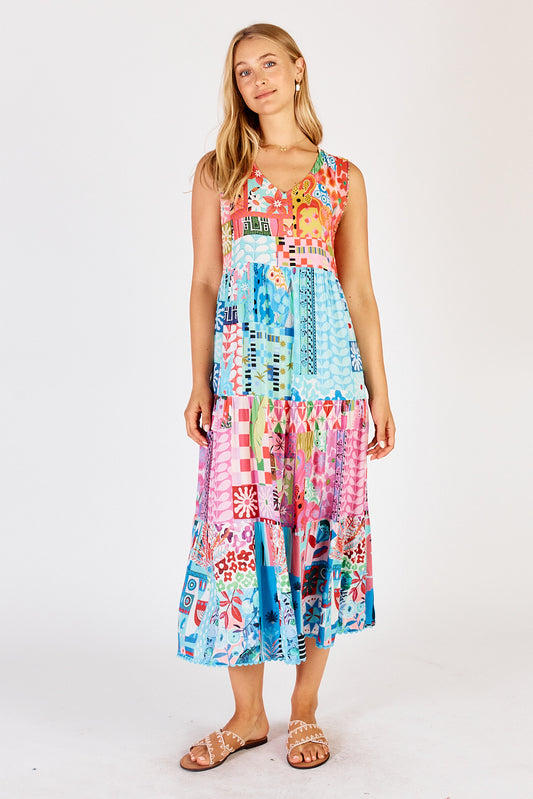 Lula Life Aliah Sleeveless Midi Multi