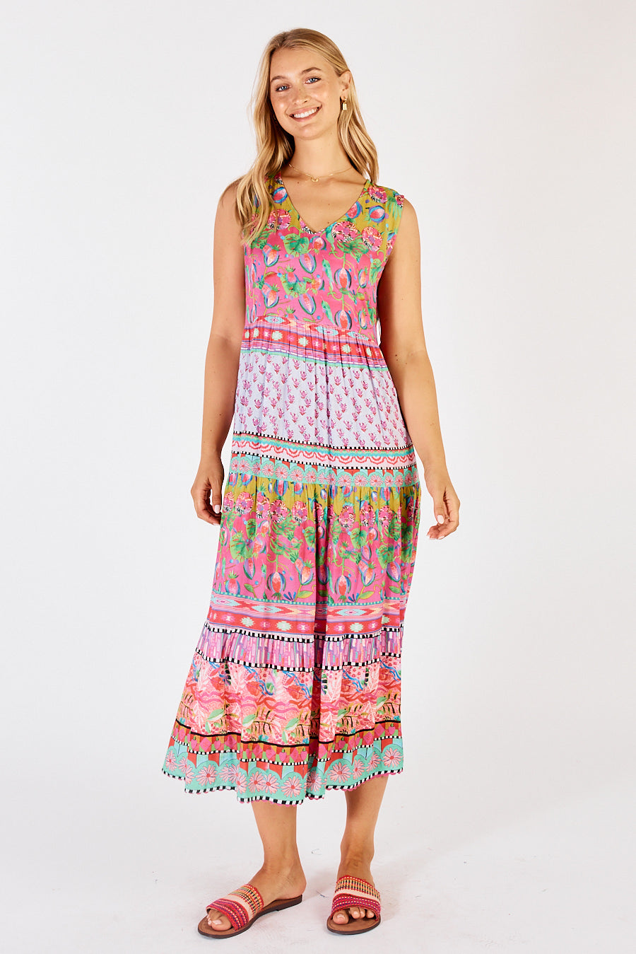 Lula Life Elisie Sleeveless Midi Melon