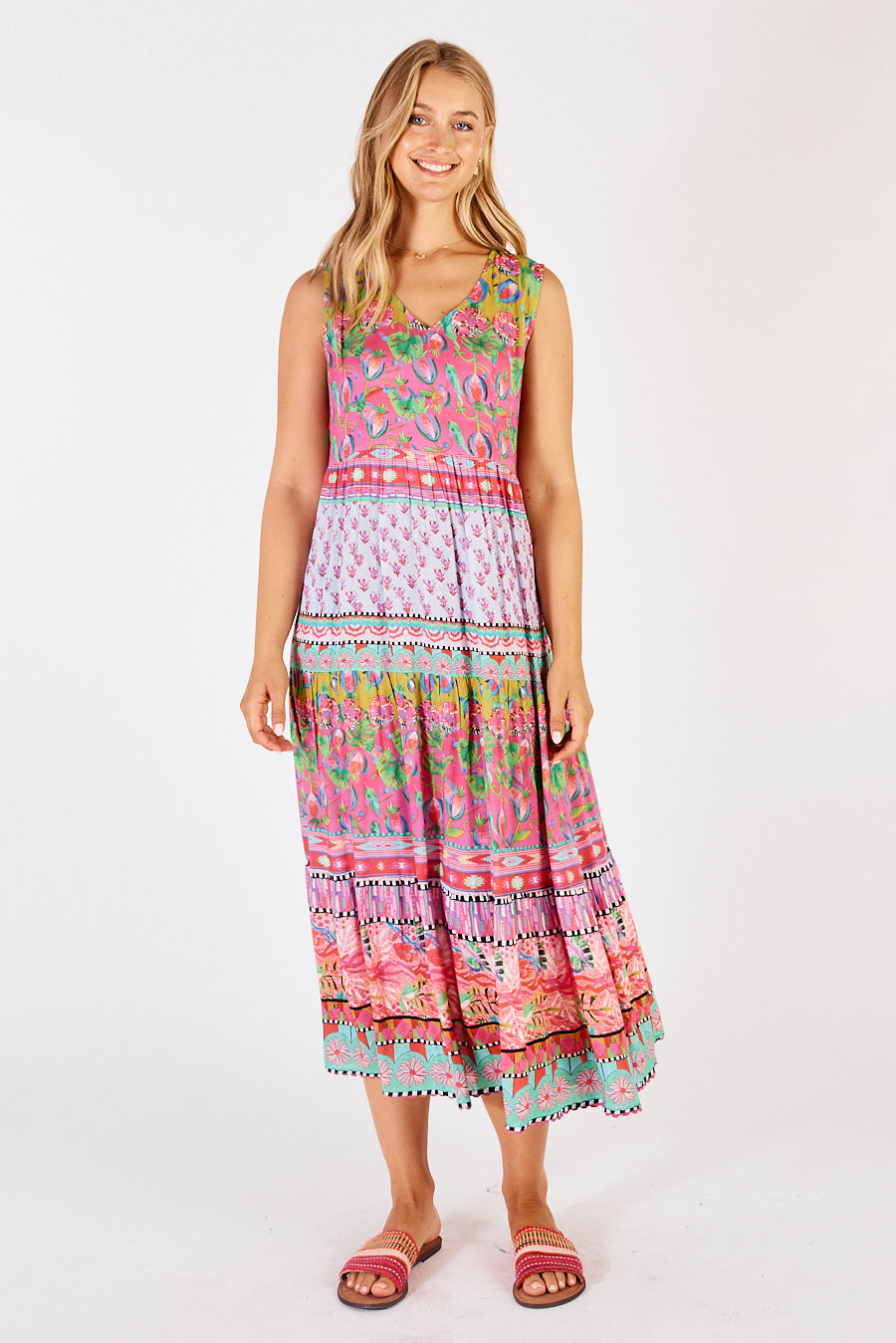 Lula Life Elisie Sleeveless Midi Melon