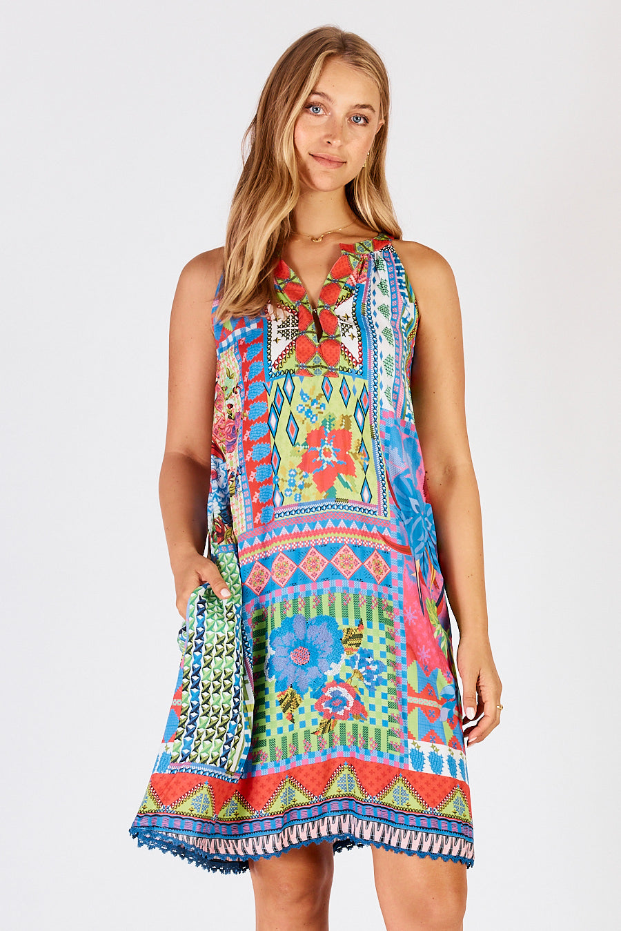 Lula Life Vivone Sundress Lime