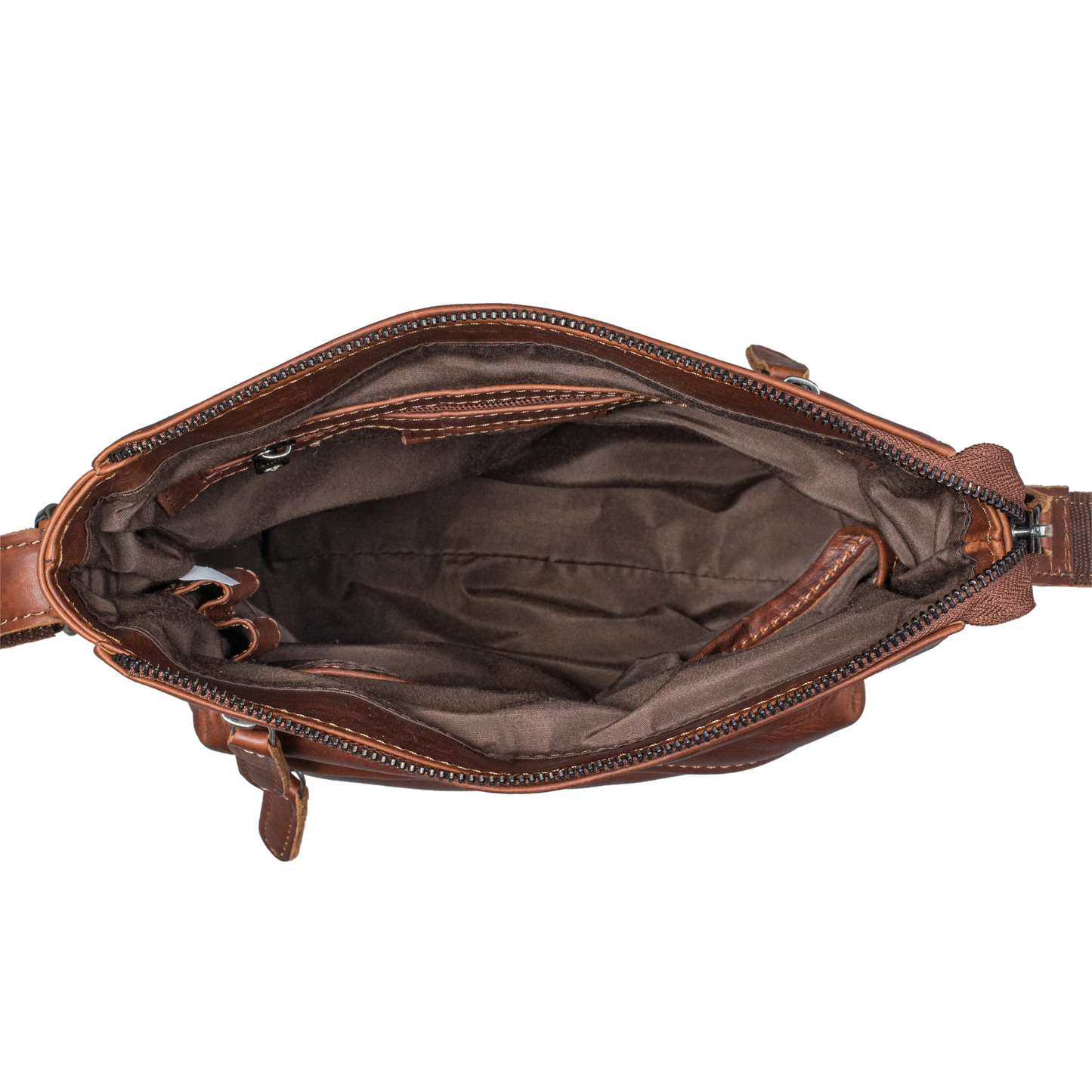 SLEEK -  vintage leather medium crossbody handbag