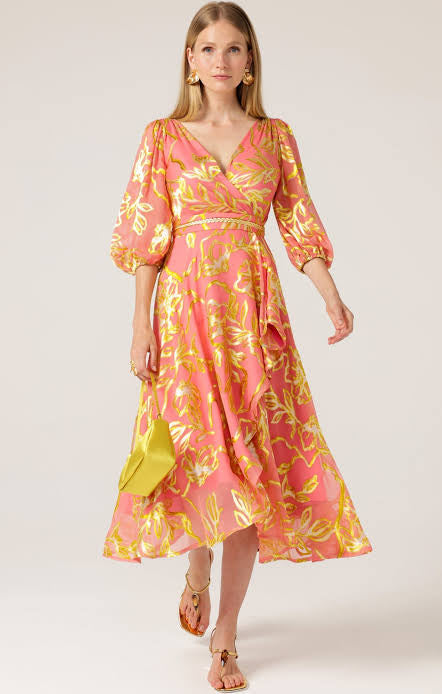 Sacha Drake Peach Face Dress