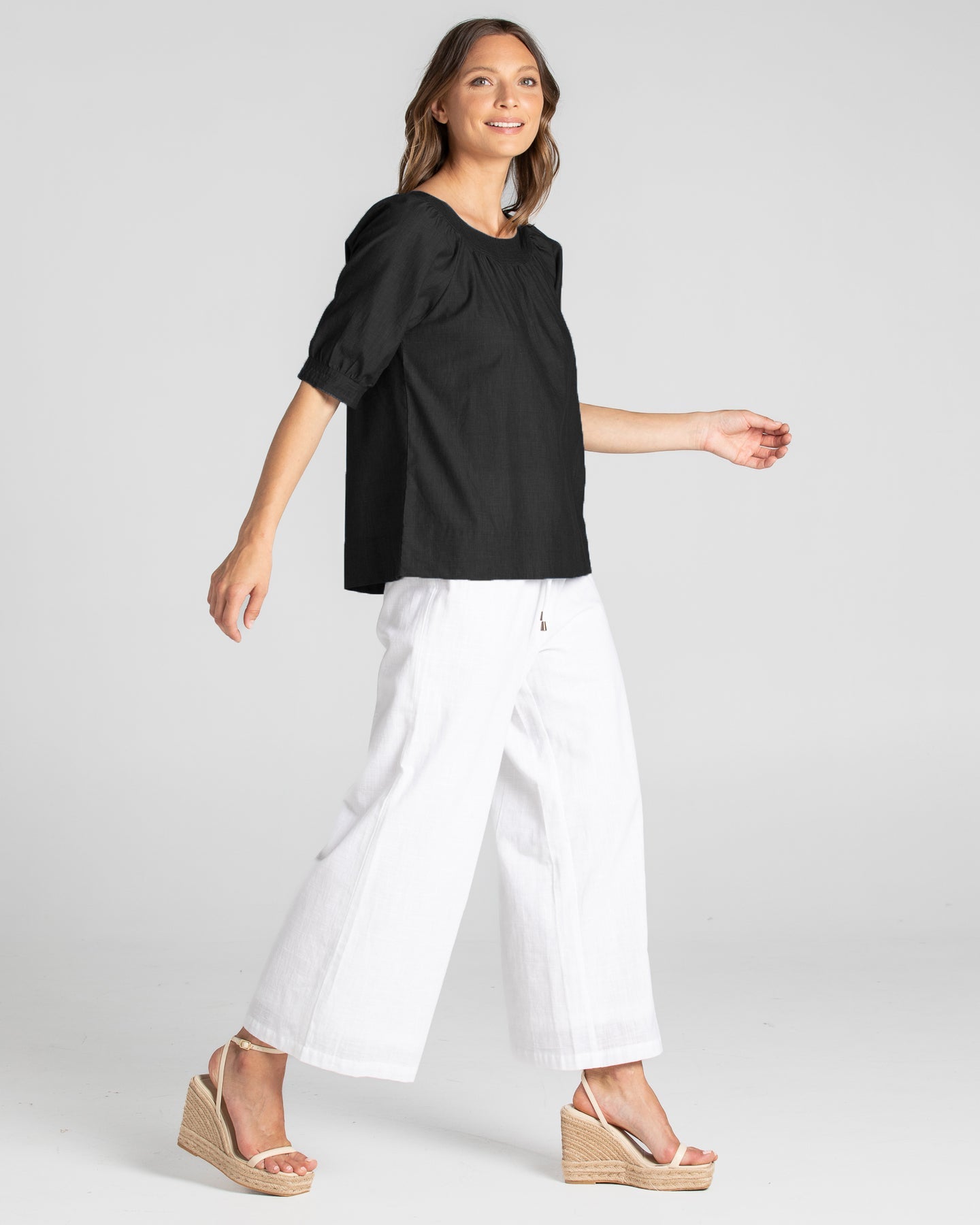 Boom Shankar Ria Pant Basic White