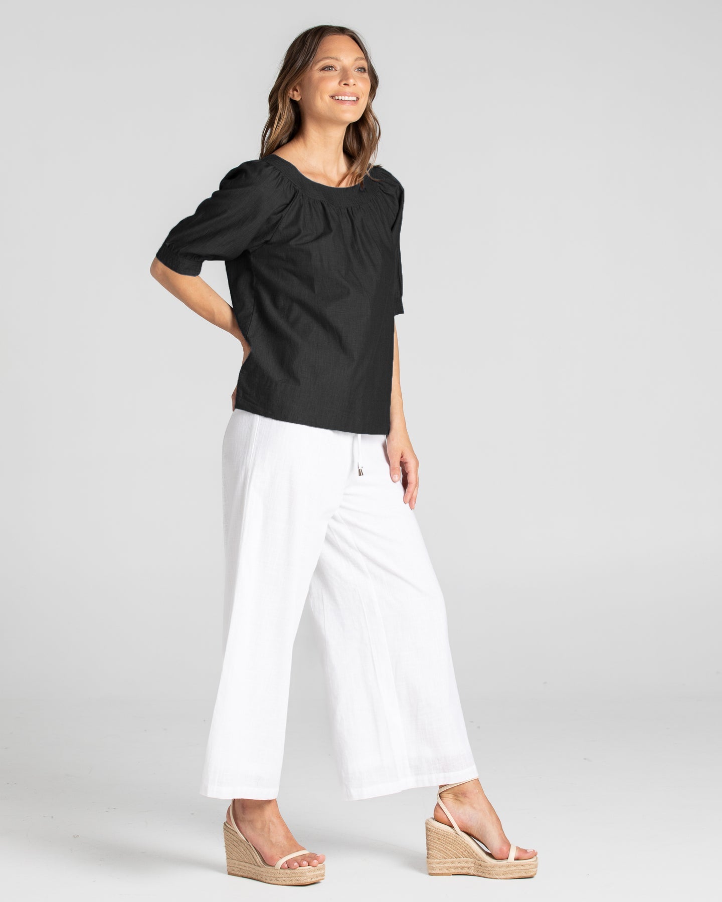Boom Shankar Ria Pant Basic White