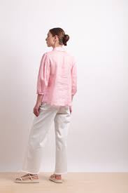 Neris Pin Tuck Shirt - Pink