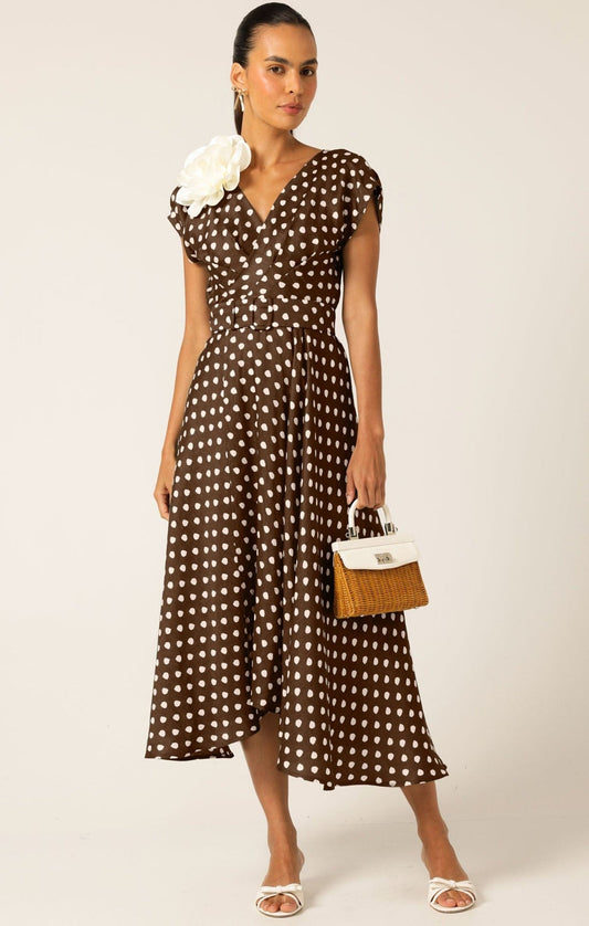 Sacha Drake Dottie Wrap Midi Dress
