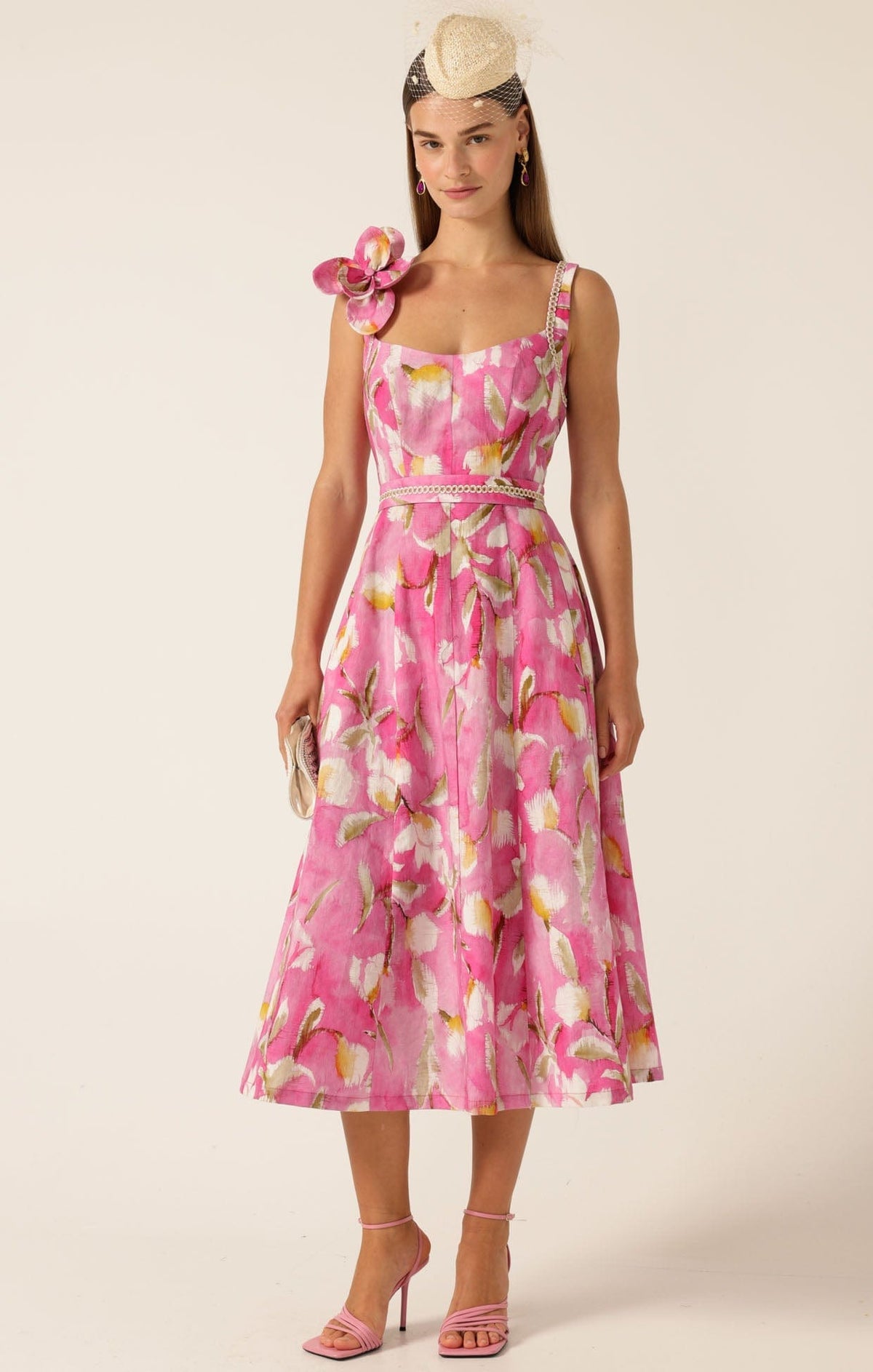 Sacha Drake Tulip Rose Midi Dress