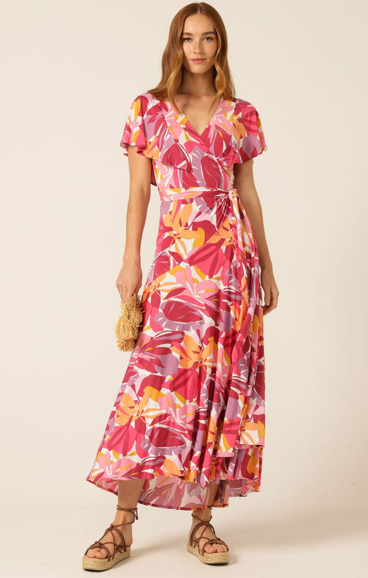 Sacha Drake Tropicana pop wrap dress