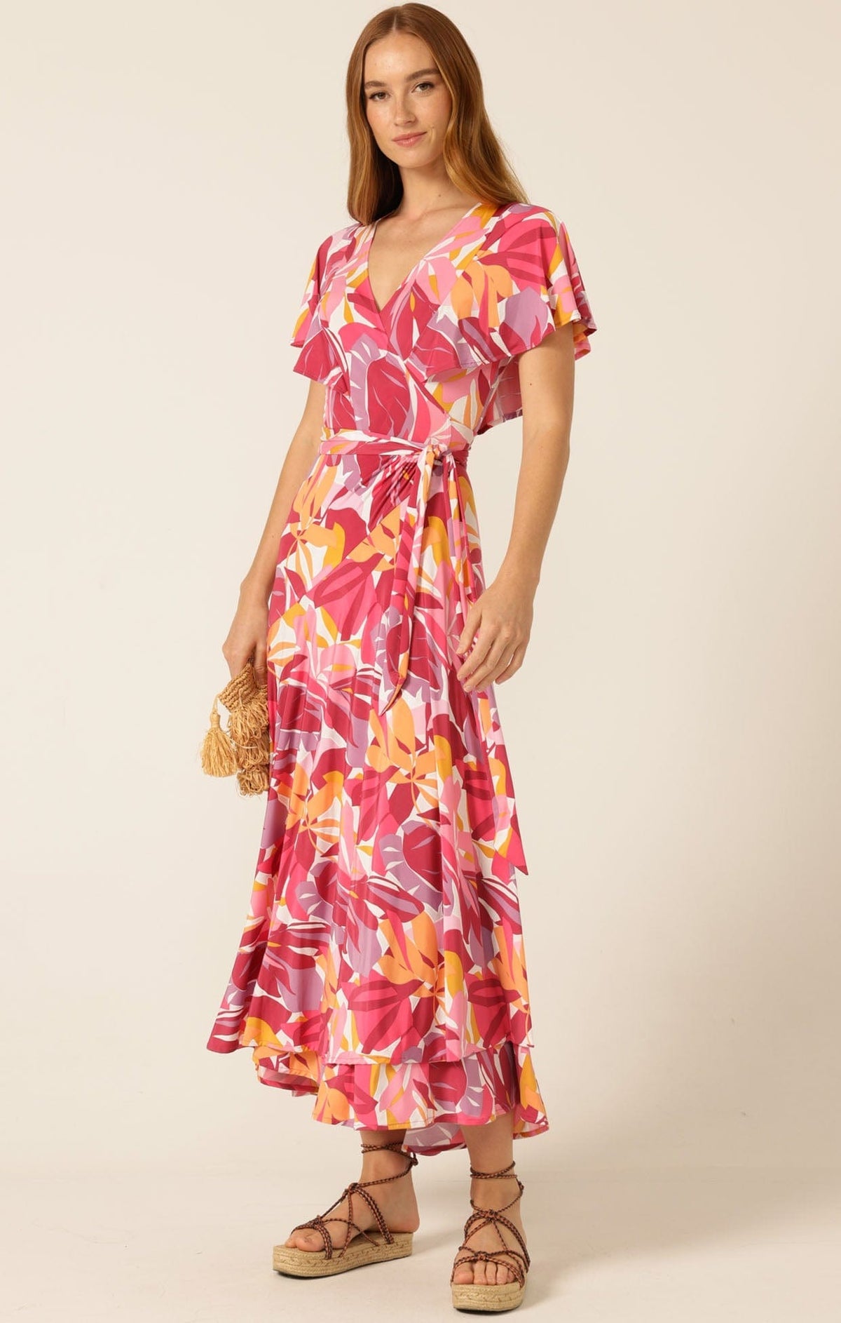 Sacha Drake Tropicana pop wrap dress