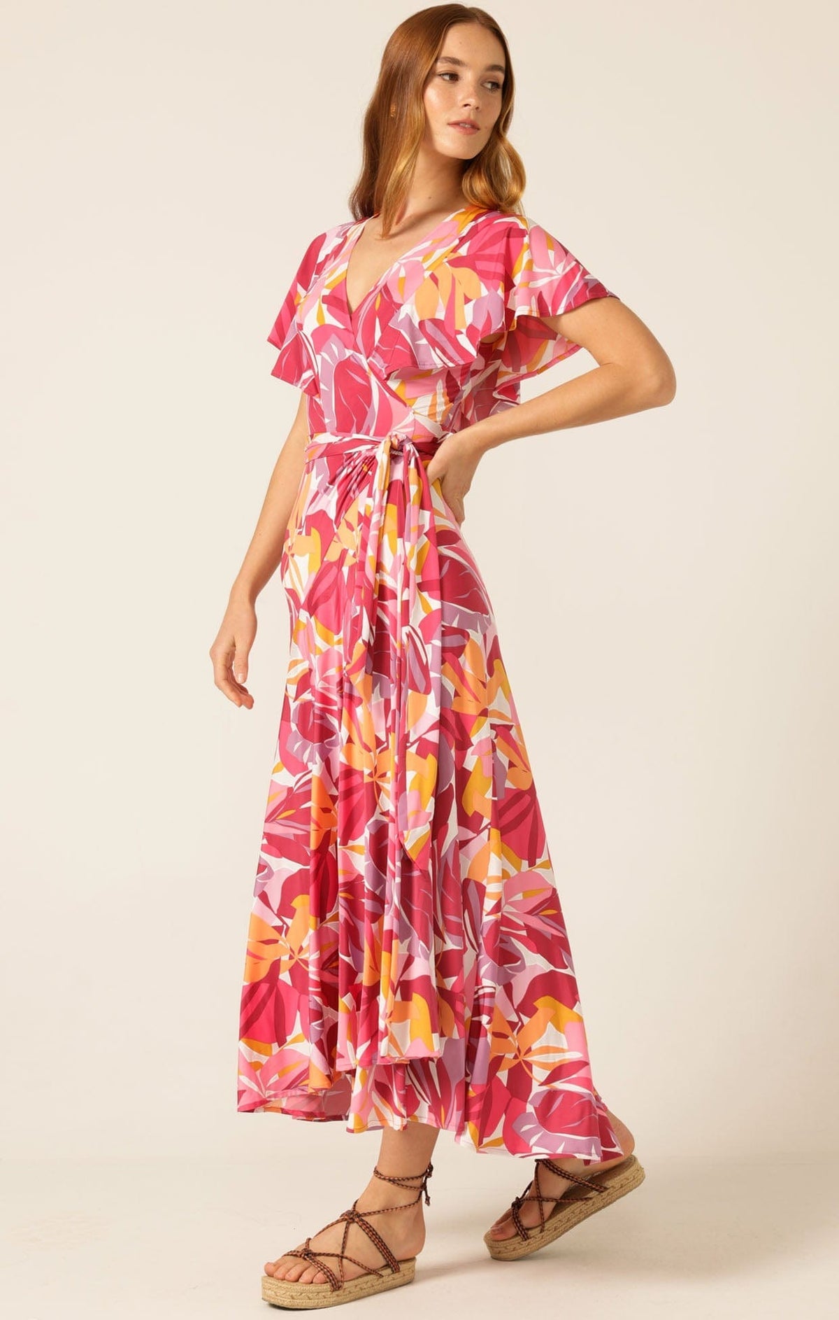 Sacha Drake Tropicana pop wrap dress