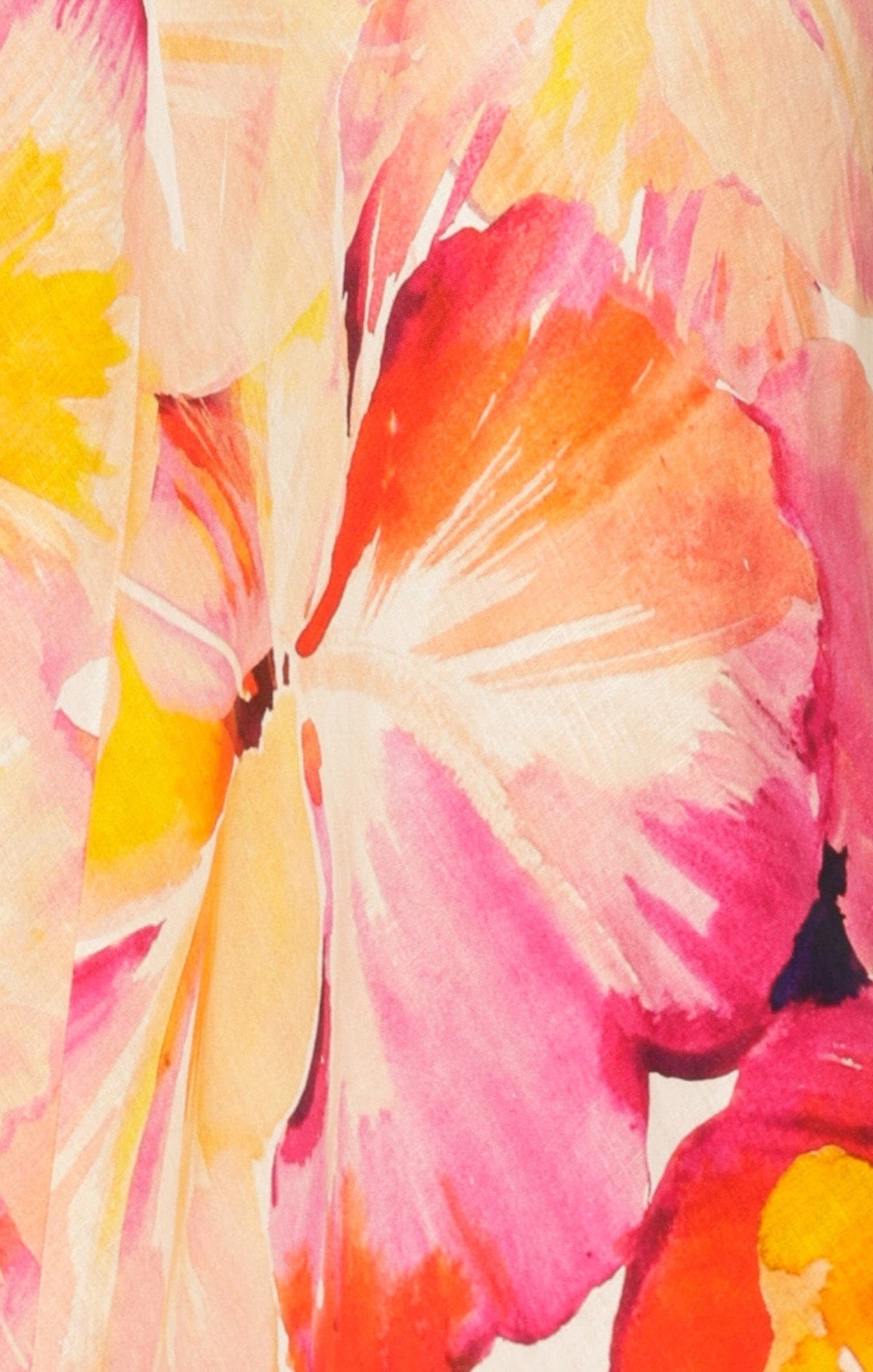 Sacha Drake Summer fiesta Maxi dress pink orange hibiscus