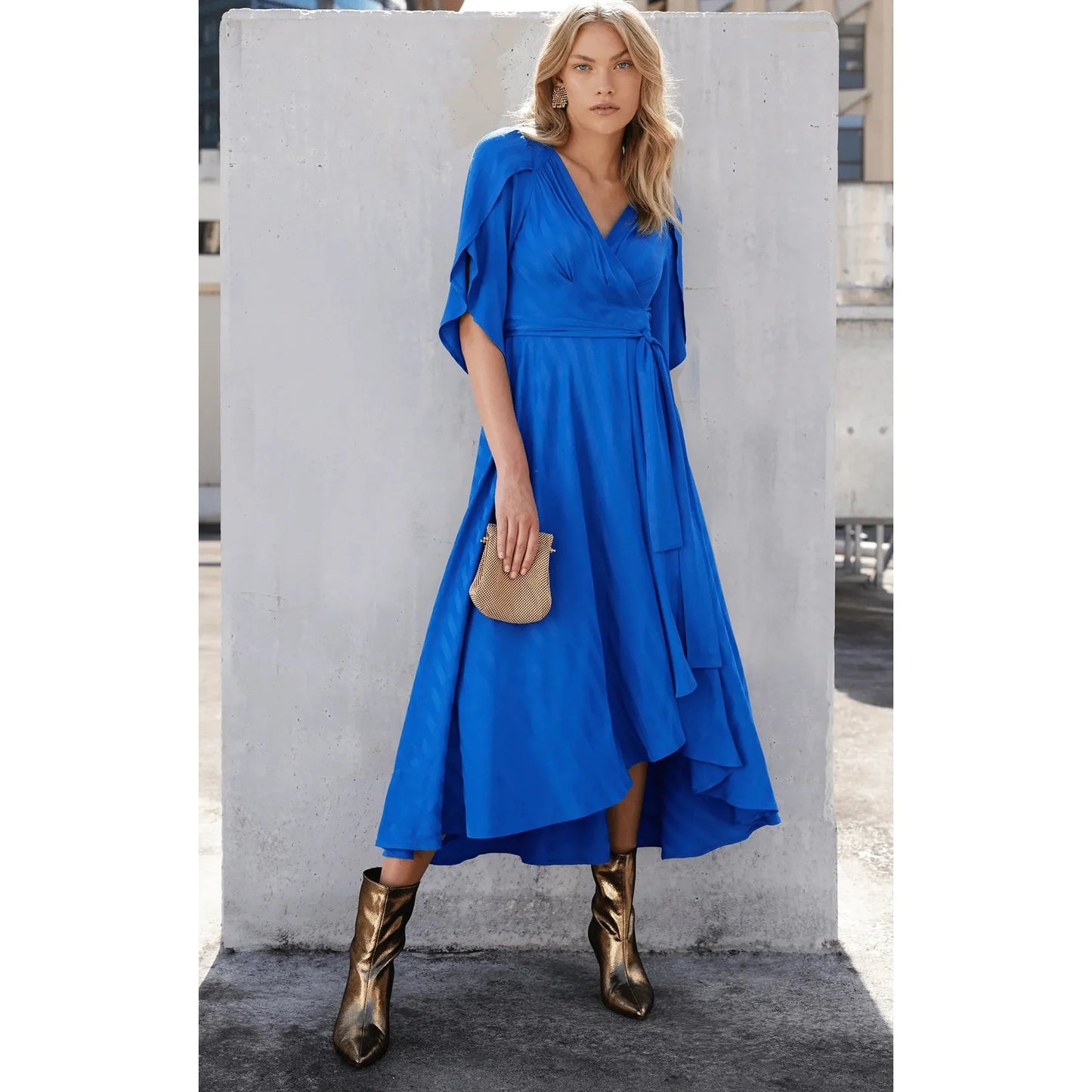 Sacha Drake Hanworth House Wrap Dress Cobalt Blue