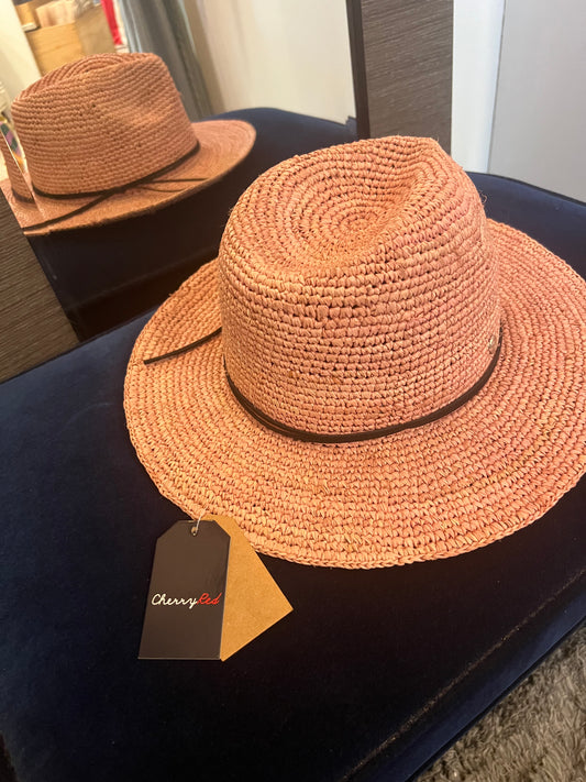 Raffia  Fedora w Suede CROCH187