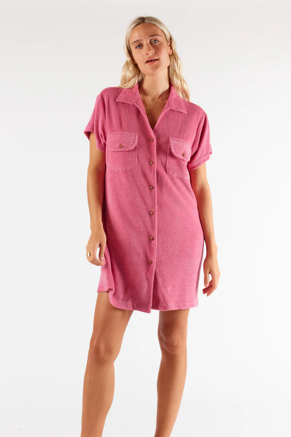 Itami Terry Dress Emerald or Pink