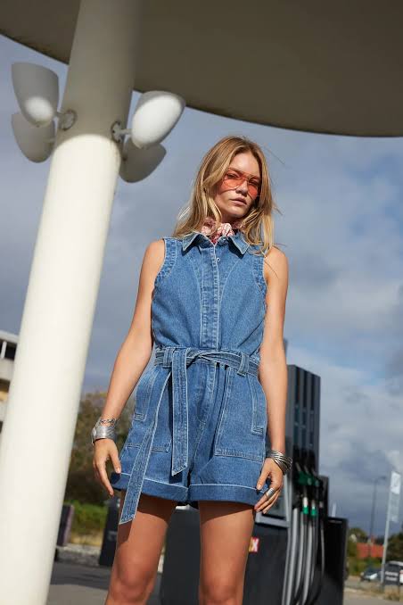 Lollys Laundry Cora Denim Playsuit