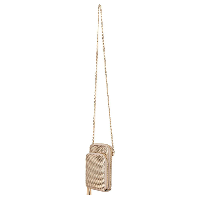 Olga Berg ELTON Mesh Cross Body Bag - GOLD