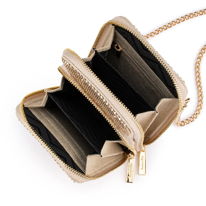 Olga Berg ELTON Mesh Cross Body Bag - GOLD