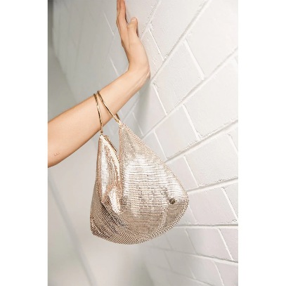 Olga Berg SHAR Mesh Convertible Bag - Gold