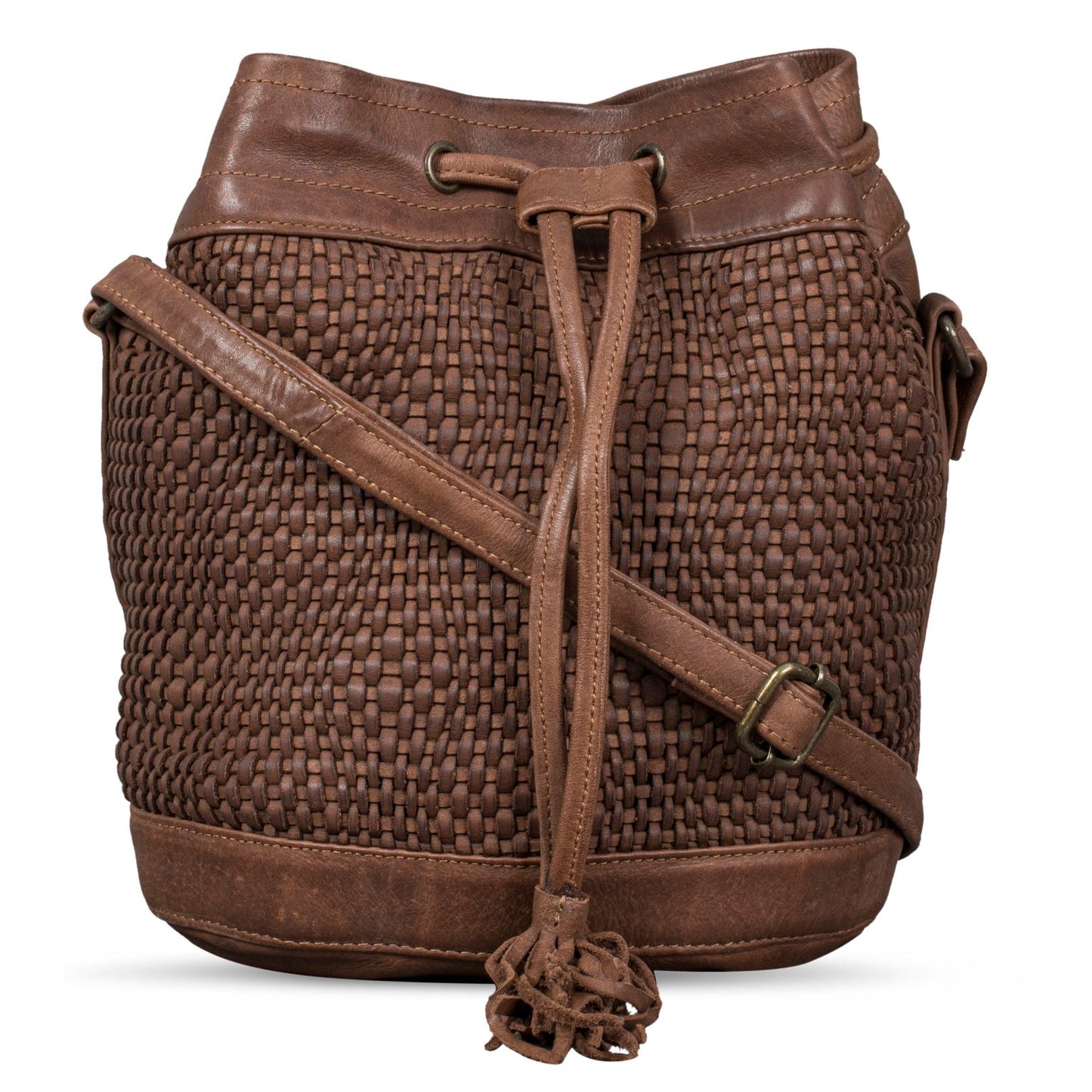 URBAN - genuine leather handwoven  handbag