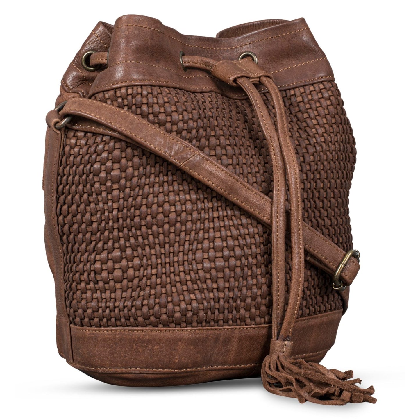 URBAN - genuine leather handwoven  handbag