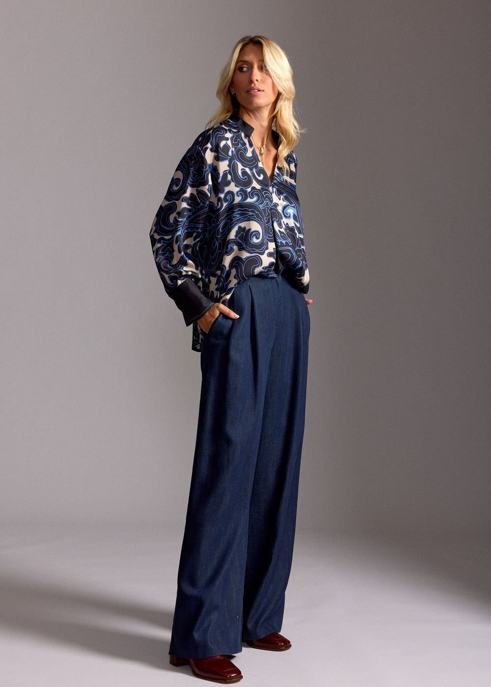 Lauren Vidal Stefi Blouse - Blue