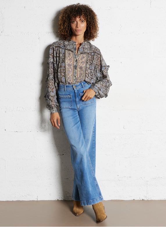 Maison Hotel Madurai Camila Blouse Blue Orchid