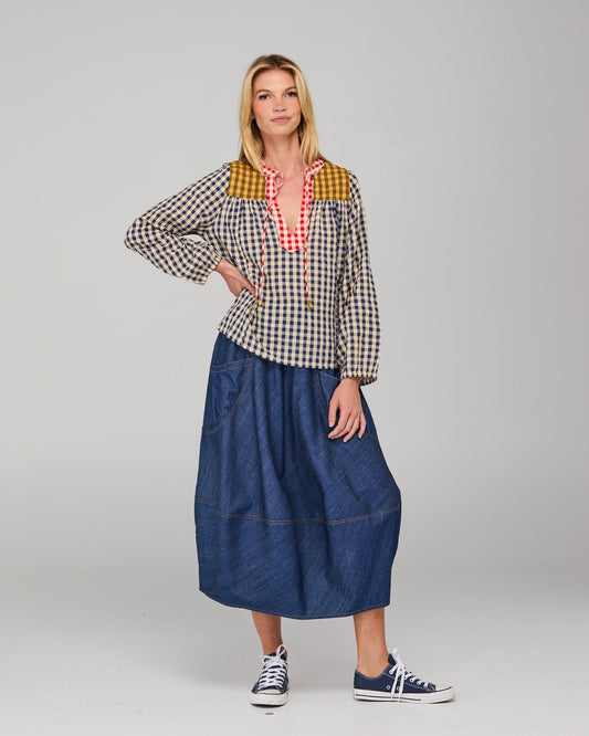 Boom Shankar Guru Skirt Dark Denim