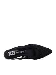 XTI Black Mesh Sandal 145124