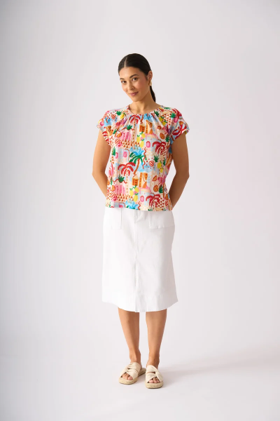 Foil Queenie Skirt White