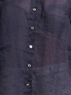 Neris Pin Tuck Blouse Navy