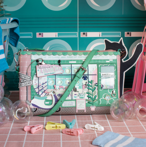Vendula Bubble Cats Laundromat Kate Bag