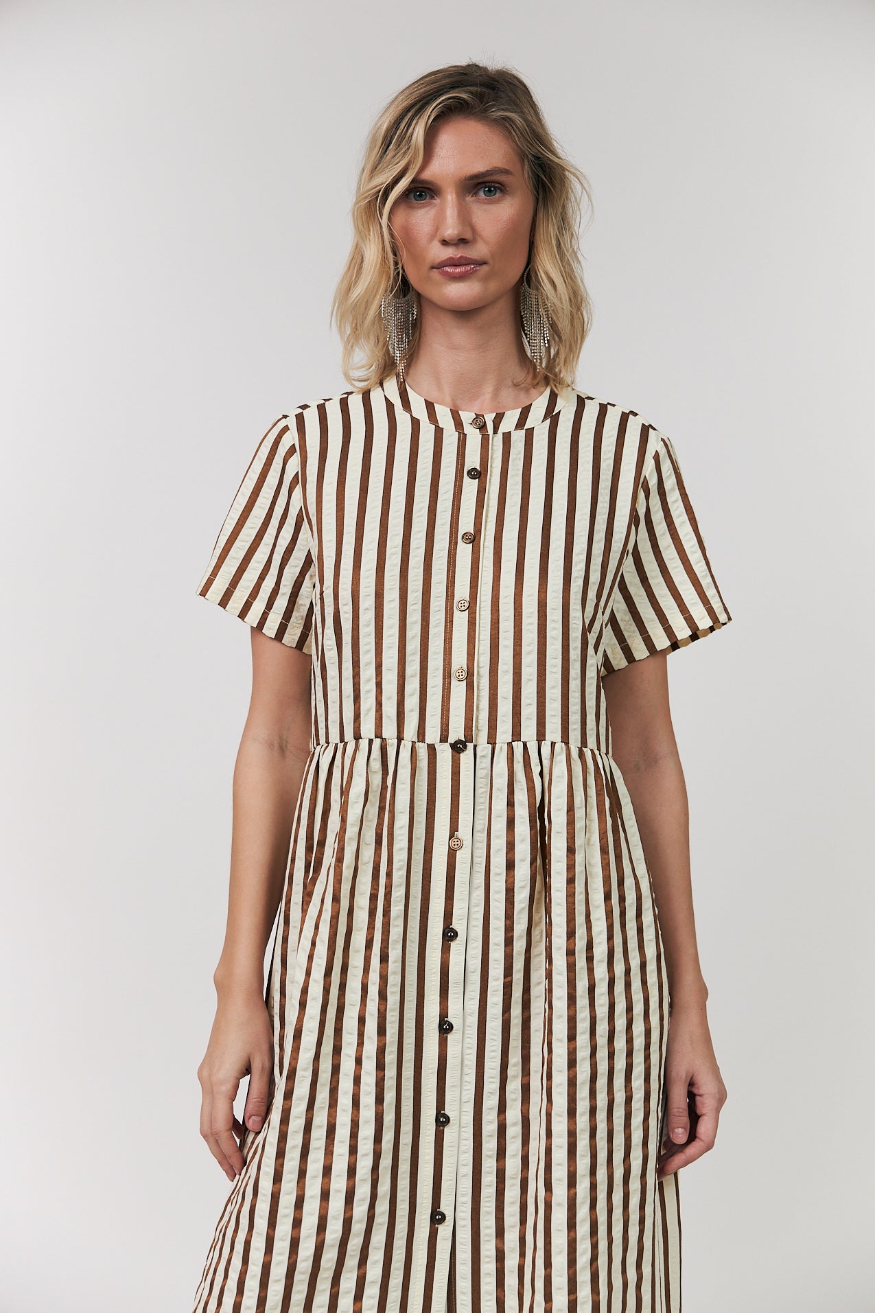Lollys Laundry Aliya Maxi Dress Dark Mokka