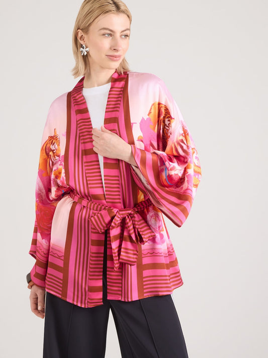 Miss Goodlife Kimono Blush Tiger Multicolor