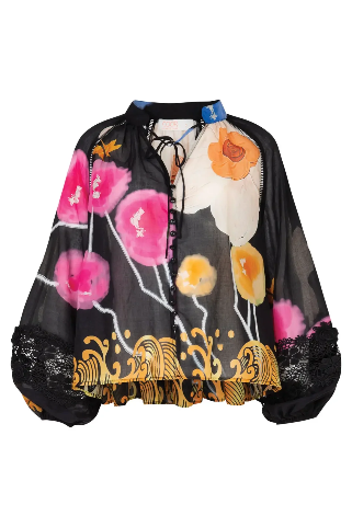 Coop by Trelise Cooper ~ Lace To The Top Blouse Black
