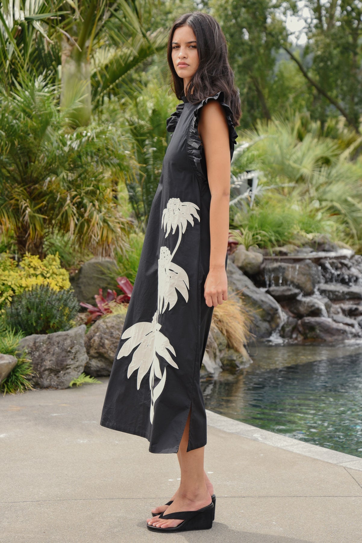 Coop by Trelise Cooper ~ Three-Mendous Blooms Dress Black & Cream