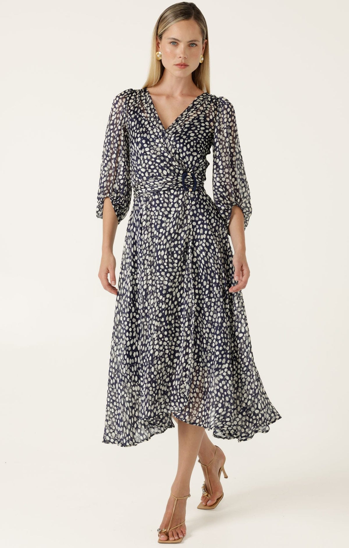 Sacha Drake Cloudland Wrap dress/ Navy White Spot