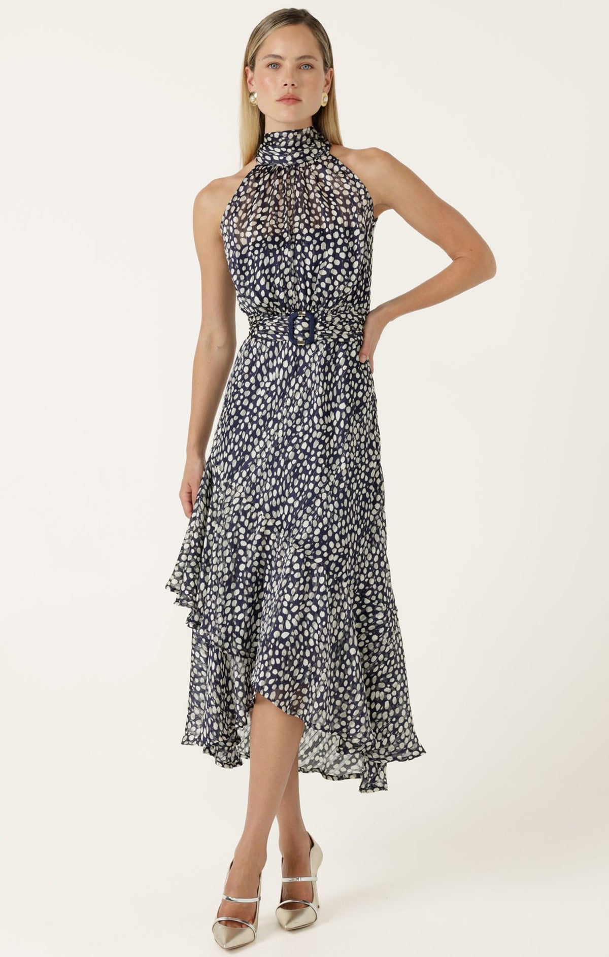 Sacha Drake Austen Dress Navy White Spot