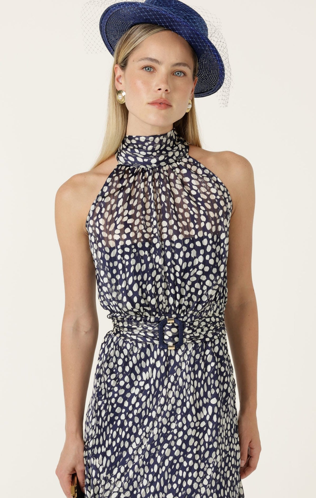 Sacha Drake Austen Dress Navy White Spot