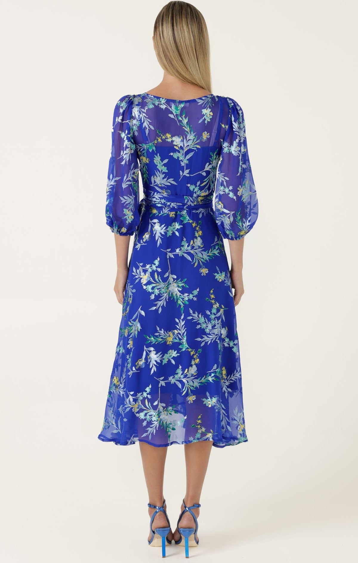 Sacha Drake Elspeth Wrap Dress/Sapphire Floral
